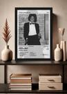 Quadro Michael Jackson Off the Wall (Black&white) Com Vidro Tamanho:21cm x 30cm (A4)