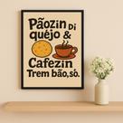 Quadro Mineirês - Pão De Queijo 45x34cm Mold Preta