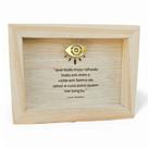 Quadro Mini de Mesa Madeira Natural Decorativa - Mau Olhado