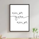 Quadro Minimalista Amor Gera Amor 33x24cm