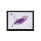 Quadro Minimalista Safari Onça Lilás Moldura Preta 33x43cm Quadro Minimalista Safari Onça Lilás Moldura Preta 33x43cm