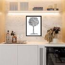 Quadro Minimalista Tipos De Vinho 24x18cm - com vidro