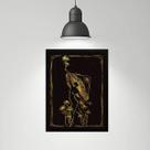 Quadro Místico Mulher Cogumelo 33x24cm - com vidro