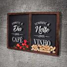 Quadro Misto para Rolhas e Cápsulas de café - Comece e Termine - Quadro Novo Quadro Misto para Rolhas e Cápsulas de café - Comece e Termine - Quadro Novo
