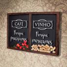 Quadro Misto para Rolhas e Cápsulas de café - Merecemos e Precisamos - Quadro Novo Quadro Misto para Rolhas e Cápsulas de café - Merecemos e Precisamos - Quadro Novo