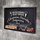 Quadro Misto para Rolhas e Tampinhas - Não Colecionamos... - Quadro Novo Quadro Misto para Rolhas e Tampinhas - Não Colecionamos... - Quadro Novo