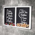 Quadro Misto para Rolhas e Tampinhas - Toda Garrafa e Passar dos vinhos - Quadro Novo Quadro Misto para Rolhas e Tampinhas - Toda Garrafa e Passar dos vinhos - Quadro Novo