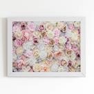 Quadro Mix de Flores Rosas Coloridos Moldura Branca 60x40cm Quadro Mix de Flores Rosas Coloridos Moldura Branca 60x40cm