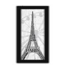 Quadro moldura decorativo paris torre eiffel ambientes luxo 60cm grande