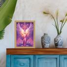 Quadro Moldura Dourada Arcanjo Metatron 45x34cm Quadro Moldura Dourada Arcanjo Metatron 45x34cm