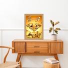 Quadro Moldura Dourada Arquétipo Riqueza Ouro Diamante 45x34cm