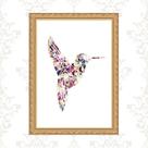 Quadro Moldura Dourada Beija-Flor 45x34cm Quadro Moldura Dourada Beija-Flor 45x34cm