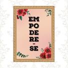Quadro Moldura Dourada Empodere-se 33x24cm Quadro Moldura Dourada Empodere-se 33x24cm