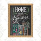 Quadro Moldura Dourada Home Sweet Apartment 33x24cm Quadro Moldura Dourada Home Sweet Apartment 33x24cm