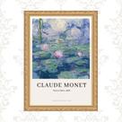 Quadro Moldura Dourada Monet - Lilies 24x18cm