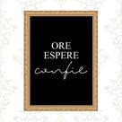 Quadro Moldura Dourada Ore Espere Confie 33x24cm