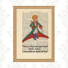 Quadro Moldura Dourada Pequeno Príncipe Vintage Frase 24x18cm Quadro Moldura Dourada Pequeno Príncipe Vintage Frase 24x18cm