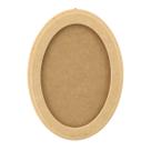 Quadro Moldura Oval Fundo Removível Decoração Artesanato 26x19 Mdf Madeira