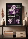 Quadro Monkey D Luffy One Piece Com Vidro e Moldura Tamanho:21cm x 30cm (A4)
