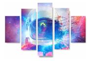 Quadro Mosaico 5 Partes Par Sala Austronauta Espaço Quadro Mosaico 5 Partes Par Sala Austronauta Espaço