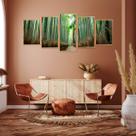 Quadro Mosaico Bambu Moldura Mel