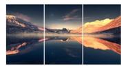 Quadro Mosaico Decoração Paisagem 150x80 Com 3 Peças Mod 18