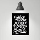 Quadro Motivacional Determinação Sucesso 45x34cm