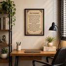 Quadro Motivacional Fé Oração do Pai Nosso Personalizado