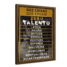 Quadro Motivacional Zero Talento