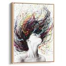 Quadro Mulher Abstrata das Cores em Explosão Quadro Mulher Abstrata das Cores em Explosão