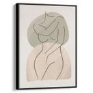 Quadro Mulher Abstrata em Curvas e Tons Suaves Quadro Mulher Abstrata em Curvas e Tons Suaves