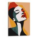 Quadro Mulher Abstrata em Harmonia de Tons Modernos