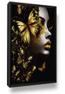 Quadro Mulher Borboleta Metamorfose Moldura Quarto