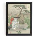 Quadro Mulher Curvada Sobre O Arbusto, Ogata Gekkô 1887-1896 Quadro Mulher Curvada Sobre O Arbusto, Ogata Gekkô 1887-1896