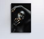 Quadro mulher negra dourado