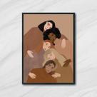 Quadro Mulheres Unidas Não Serão Vencidas 33x24cm - com vidro