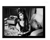 Quadro Musica Amy Winehouse Foto Poster Com Moldura