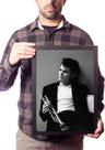 Quadro Musica Chet Baker Trompetista Jazz Decoração Quadro Musica Chet Baker Trompetista Jazz Decoração