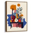 Quadro Música Harmonia de Instrumentos e Natureza Viva