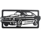 Quadro Mustang Moldura Retangular 38x19 Cm Preto Lixa