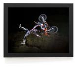 Quadro Mx Freestyle Motocross Manobra Poster Com Moldura