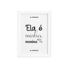Quadro Namorados Ela é Minha Menina Moldura Branca 22x32cm
