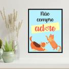 Quadro Não Compre, Adote! 33x24cm - com vidro