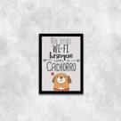 Quadro Não Temos WI-Fi. Brinque Com o Cachorro 33x24cm - com vidro Quadro Não Temos WI-Fi. Brinque Com o Cachorro 33x24cm - com vidro