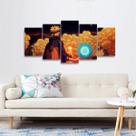 Quadro Naruto Shippuden Rasengan Mosaco 5 Peças Para Quarto