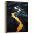Quadro Natureza Fluindo em Ouro e Sombra