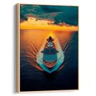 Quadro Navio Cruzeiro no Crepúsculo