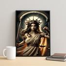 Quadro Nêmesis - Deusa da Vingança 24x18cm - com vidro