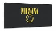 Quadro Nirvana Música Banda Decorativo em Tecido Canvas 130x60 Quadro Nirvana Música Banda Decorativo em Tecido Canvas 130x60