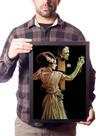 Quadro Noiva & Monstro Frankenstein Casal Terror